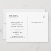 Invitation Enregistrer NOTRE Mariage de date | Script élégant (Dos)