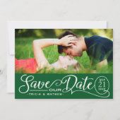 Invitation Enregistrer NOTRE Mariage de date | Script élégant (Devant)