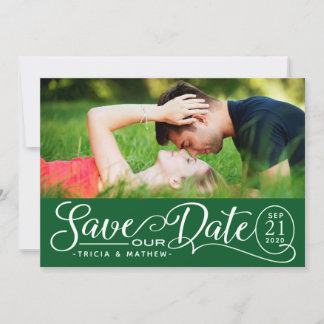 Invitation Enregistrer NOTRE Mariage de date | Script élégant