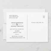 Invitation Enregistrer NOTRE Mariage de date | Script élégant (Dos)