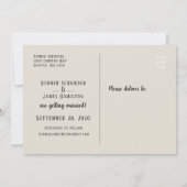 Invitation Enregistrer notre Mariage de date | Script Ornat m (Dos)