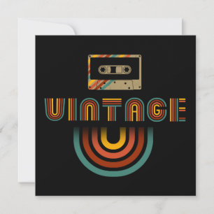 Invitation Enregistreur de bande vintage Retro Cassette
