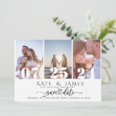Invitation Enregistrez la date avec un modèle de code QR (Debout devant)