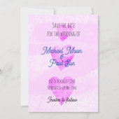 Invitation Enregistrez la date d'annonce de mariage contempor (Devant)