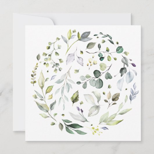 Invitation Enregistrez la date de la conception Herbal Design (Dos)