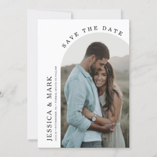 Invitation Enregistrez la date de votre mariage avec une phot
