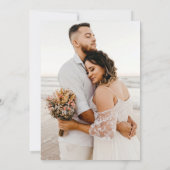 Invitation Enregistrez la date de votre mariage virtuel avec  (Dos)