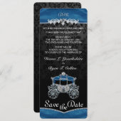 Invitation Enregistrez la date du conte de fées royal (Devant / Derrière)