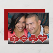 Invitation Enregistrez la date (Las Vegas) Annonce photo (Devant / Derrière)