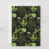 Invitation Enregistrez la date. Mariage botanique vert photo (Dos)