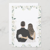 Invitation Enregistrez le Mariage Date Couple. (Devant / Derrière)