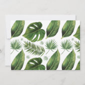 Invitation Enregistrez l'invitation de date de palmier tropic (Dos)