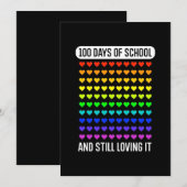 Invitation Enseignant 100 Jours D'École (Devant / Derrière)
