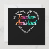 Invitation Enseignant Assistant Enseignant Assistant Coeur Wo (Devant)