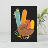 Invitation Enseignant Bon thanksgiving Paix Turquie Remerciem (Debout devant)