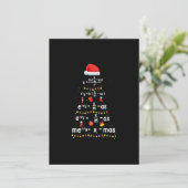 Invitation Enseignant en mathématiques amusantes Noël Arbre J (Debout devant)