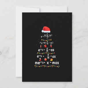 Invitation Enseignant en mathématiques amusantes Noël Arbre J