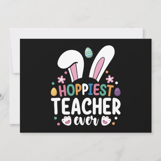 Invitation Enseignant le plus optimiste à chaque école OEufs (Devant)