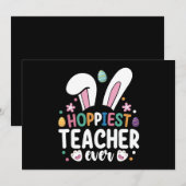 Invitation Enseignant le plus optimiste à chaque école OEufs (Devant / Derrière)