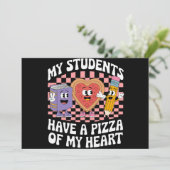 Invitation Enseignant Mes Étudiants Ont Une Pizza De Mon Coeu (Debout devant)