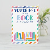 Invitation enseignant No 1 dans mon livre porte-pièce cadeau (Debout devant)