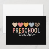 Invitation Enseignant préscolaire Retour à l'école (Devant / Derrière)