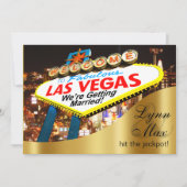 Invitation Enseigne de Las Vegas Mariage Amusant Informel (Devant)