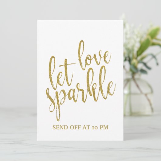 Invitation Enseigne de mariage pas chère Sparkler Send Off Go (Debout devant)