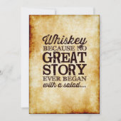 Invitation Enseigne de table en parchemin 5x7 Whisky Parce qu (Devant)