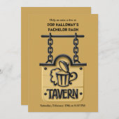 Invitation Enseigne de taverne d'invitation (Devant / Derrière)