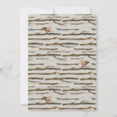 Invitation Enseignement de la paix Antler et Twig Baby shower (Dos)