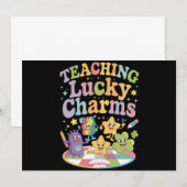 Invitation Enseignement Lucky Charms Enseignant St Patricks D (Devant / Derrière)