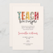 Invitation Enseigner l'amour inspirer l'appréciation de l'ens (Devant / Derrière)