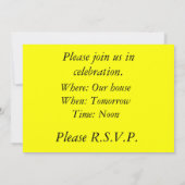 Invitation Ensemble Arc-en-ciel Éclair Jaune (Dos)