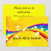 Invitation Ensemble Arc-en-ciel Flash Jaune (Devant / Derrière)