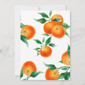 Invitation Ensemble Baby shower Fille, Petit Bébé Cutie, Oran (Dos)