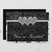 Invitation Ensemble Blanc Romance étoilée (Devant / Derrière)