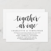 Invitation Ensemble comme un Mariage Elopement Dinner Party (Devant / Derrière)