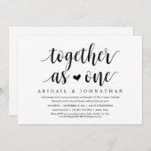 Invitation Ensemble comme un Mariage Elopement Dinner Party (Devant / Derrière)