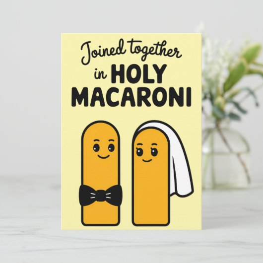 Invitation Ensemble dans de Macaroni Saint Fun Pasta (Debout devant)