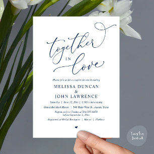 Invitation Ensemble dans l'amour, Romantique Couples Douche P