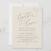 Invitation Ensemble dans l'amour, Romantique Couples Douche P (Devant)