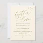 Invitation Ensemble dans l'amour, Romantique Couples Douche P (Devant)