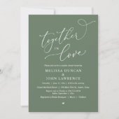 Invitation Ensemble dans l'amour, Romantique Couples Douche P (Devant)