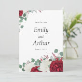 Invitation Ensemble de 15 roses rouges et blanches pour Save (Debout devant)