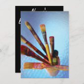 Invitation Ensemble De Brosses De Peinture D'Usage (Devant / Derrière)