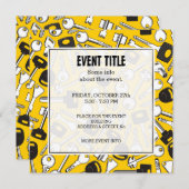 Invitation Ensemble de clés Carré Arrière - plan (Devant / Derrière)