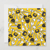 Invitation Ensemble de clés Carré Arrière - plan (Dos)