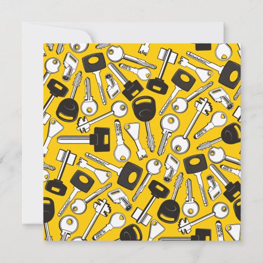 Invitation Ensemble de clés Carré Arrière - plan (Dos)