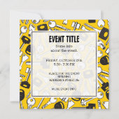 Invitation Ensemble de clés Carré Arrière - plan (Devant)